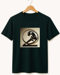 Panther — Black & Gold Sculpture Art Premium Black T-Shirt