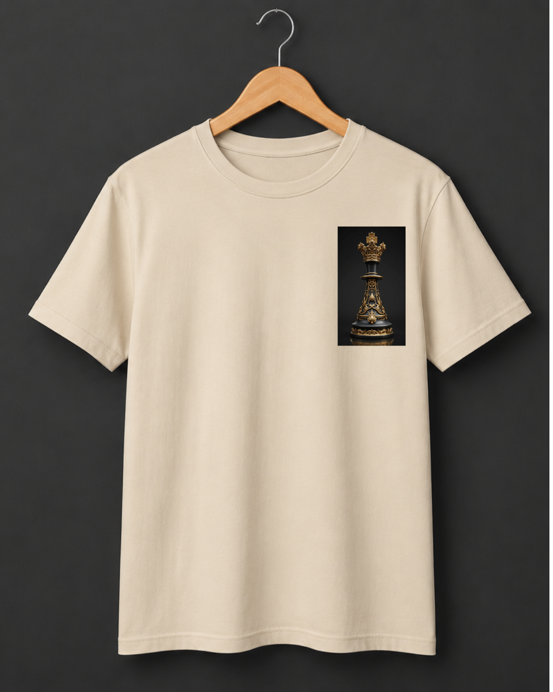 King — Ornate Chess King Baroque Gold Art Premium Cream T-Shirt