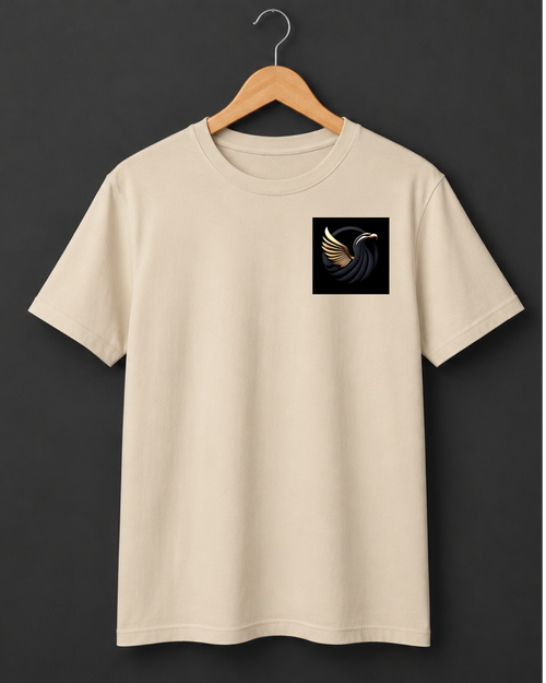 Apex — Dark Eagle Gold Wings Logo Premium Cream T-Shirt