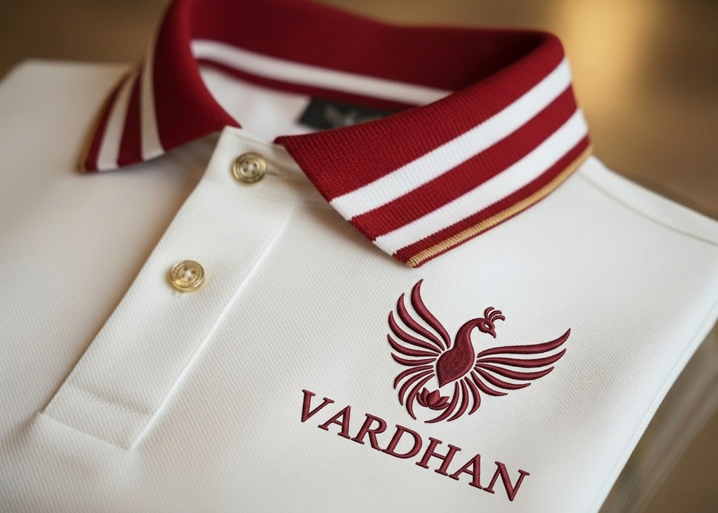Vardhan Signature Polo T-Shirt – Ivory