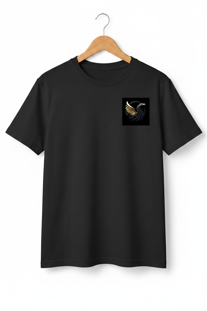 Apex — Dark Eagle Gold Wings Logo Premium Cream T-Shirt