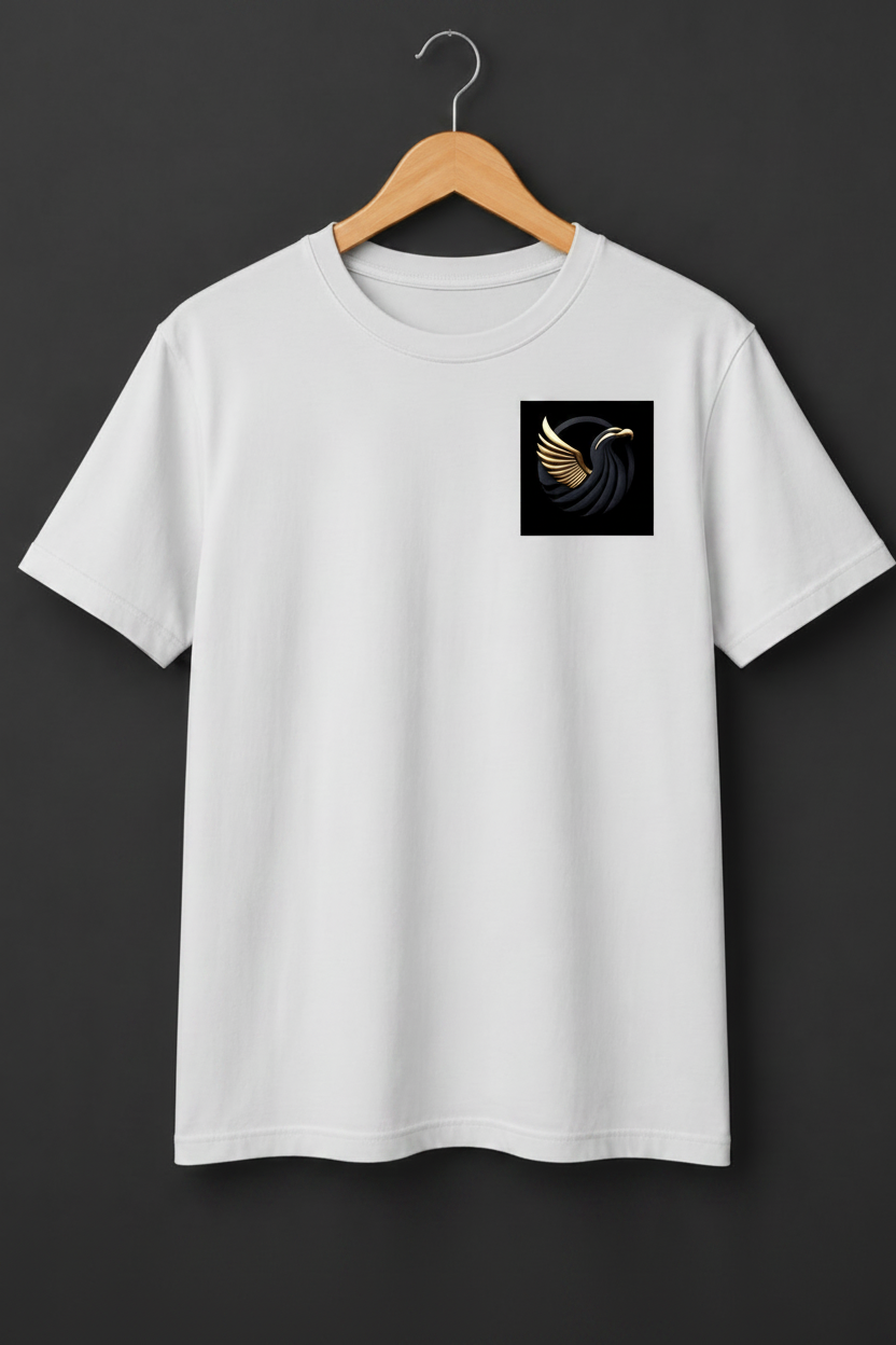 Apex — Dark Eagle Gold Wings Logo Premium Cream T-Shirt