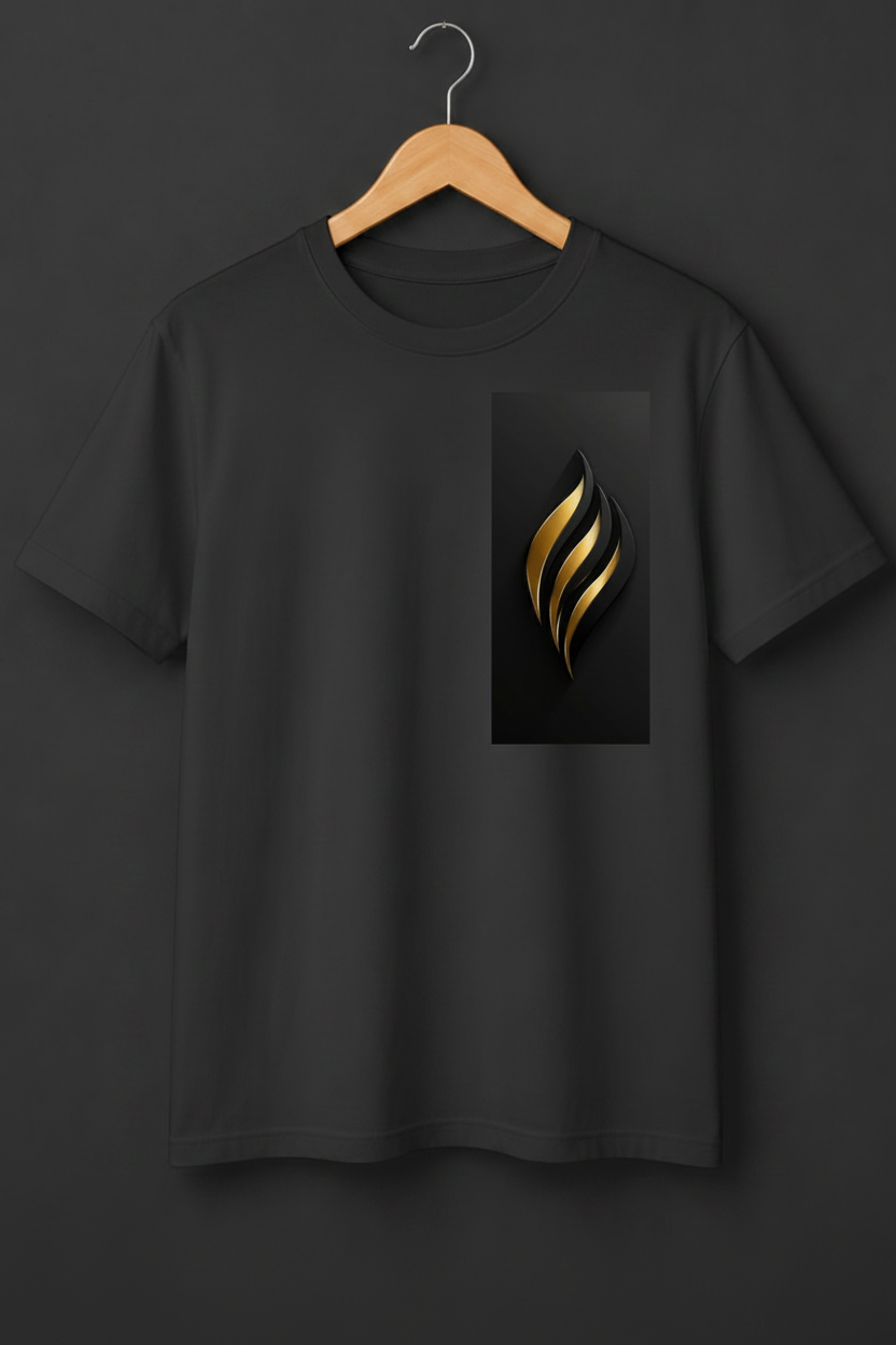 Blaze — Golden Flame Art Premium Cream T-Shirt