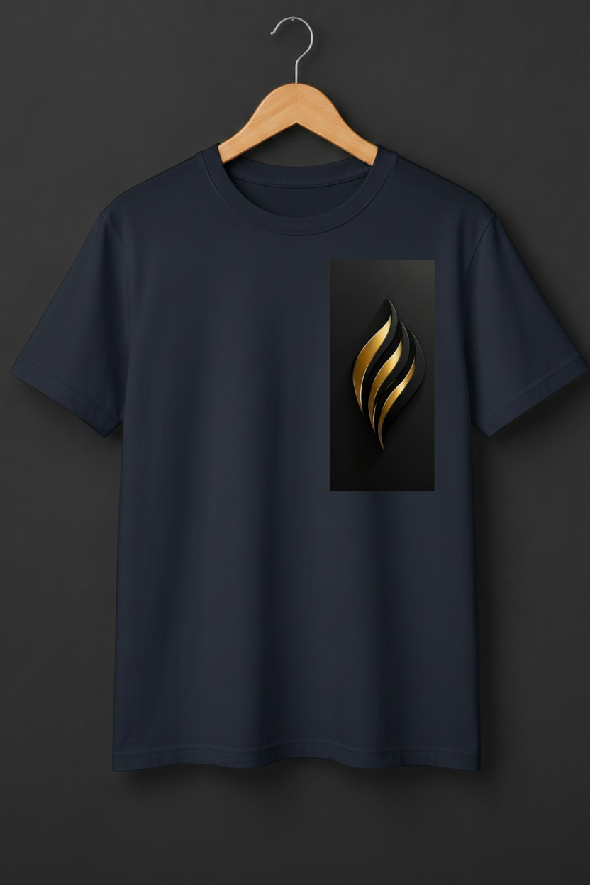 Blaze — Golden Flame Art Premium Cream T-Shirt