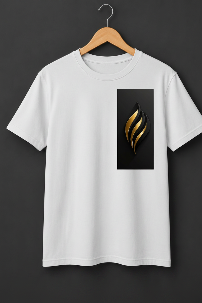 Blaze — Golden Flame Art Premium Cream T-Shirt