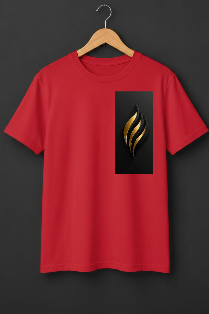 Blaze — Golden Flame Art Premium Cream T-Shirt
