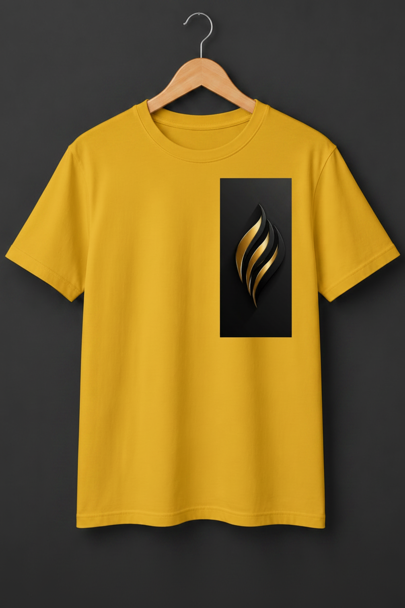 Blaze — Golden Flame Art Premium Cream T-Shirt