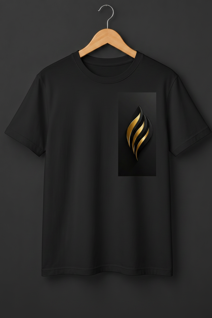 Blaze — Golden Flame Art Premium Cream T-Shirt