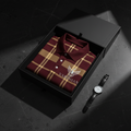 Vardhan Royal Tartan Polo — Burgundy & Gold Plaid | Women's