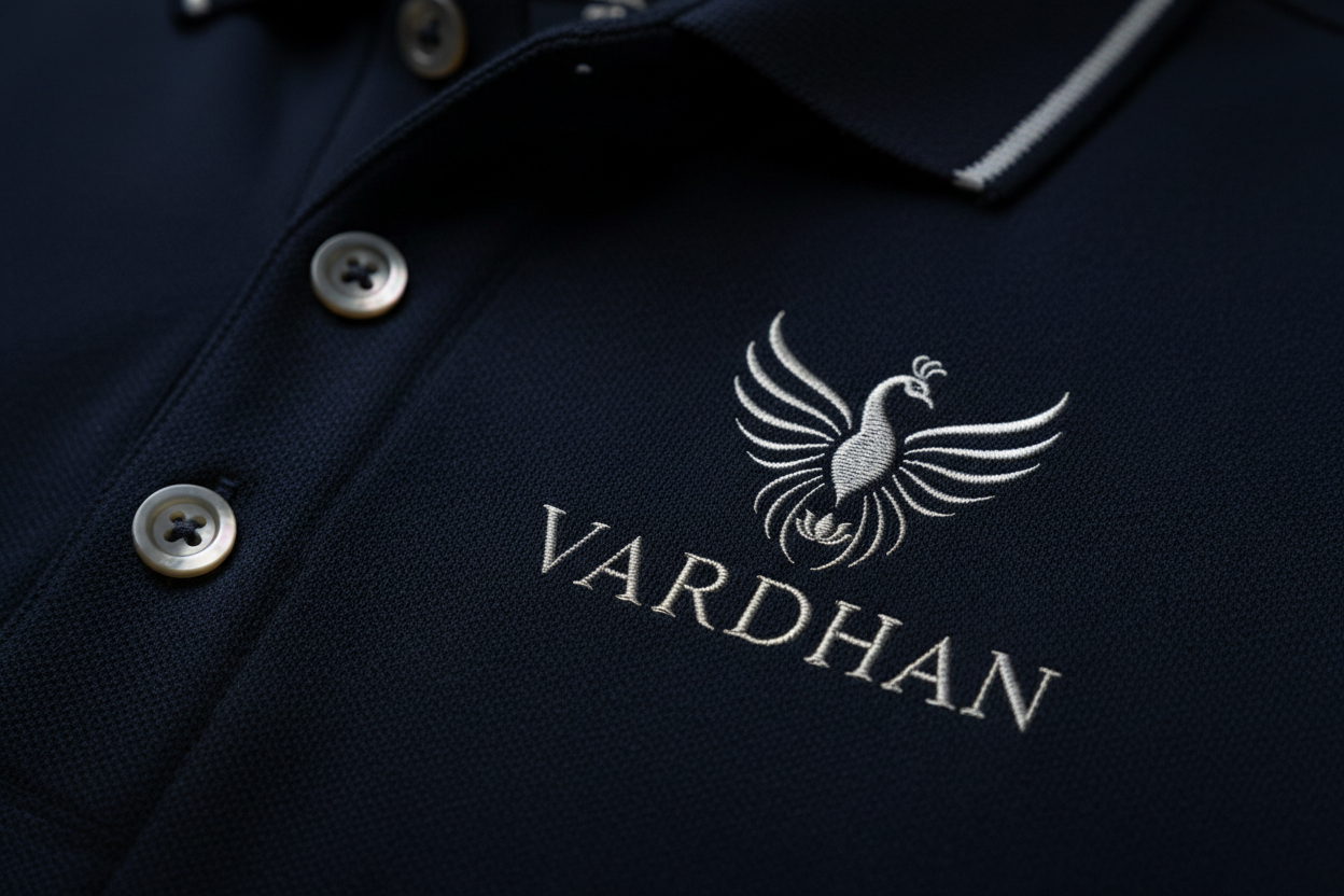 Vardhan Signature Polo — Deep Navy | Where Precision Meets Depth