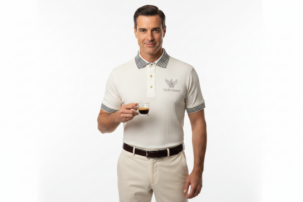 Vardhan Signature Polo T-Shirt – Ivory