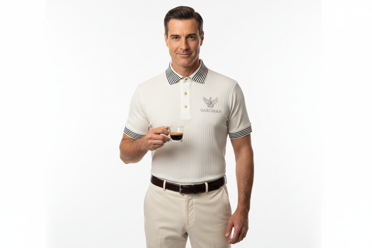 Vardhan Signature Polo T-Shirt – Ivory