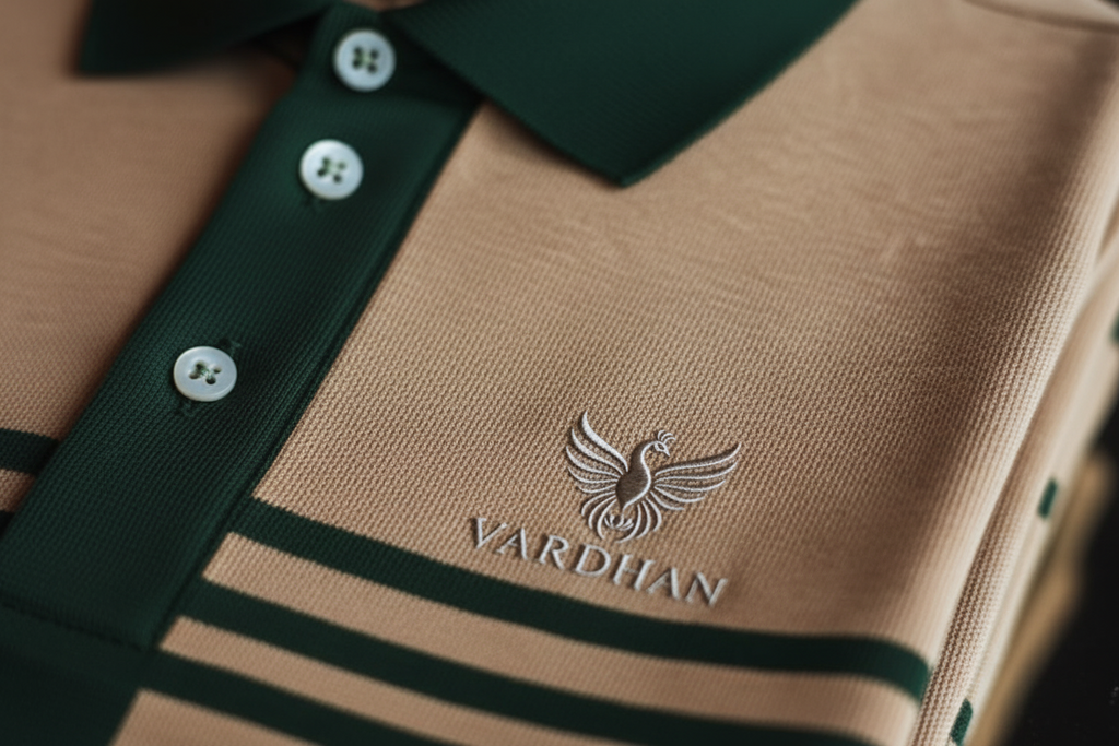 Vardhan Signature Polo T-Shirt – Light Beige