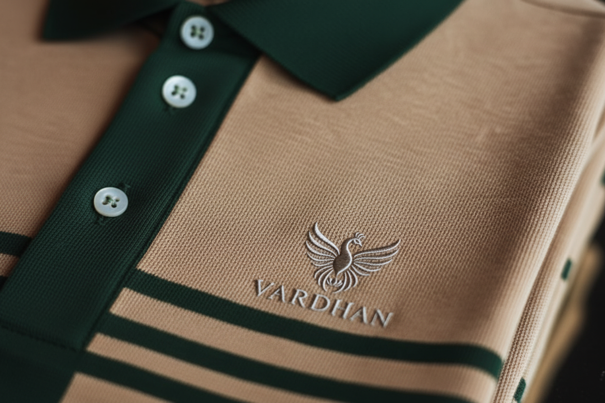 Vardhan Signature Polo T-Shirt – Light Beige