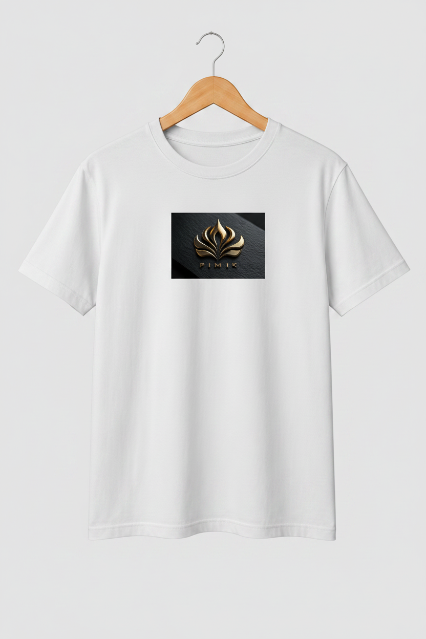 Lotus — Gold Flame Emblem Luxury Premium Cream T-Shirt
