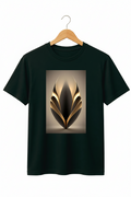 Luminary — Golden Lotus Flame Sculpture Art Premium Black T-Shirt