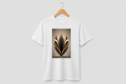 Luminary — Golden Lotus Flame Sculpture Art Premium Black T-Shirt