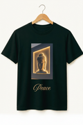 Peace — Glowing Buddha Serenity Art Premium Black T-Shirt