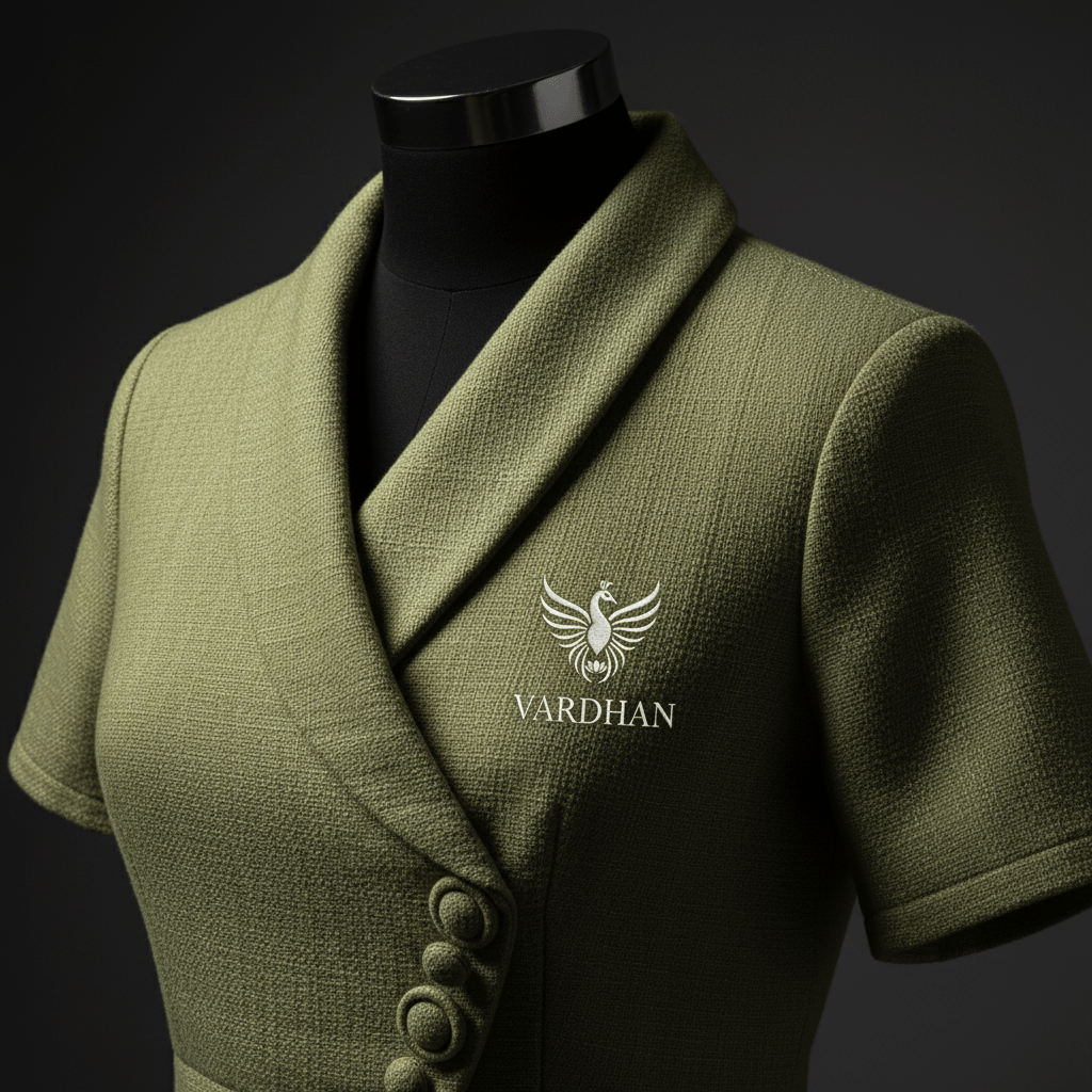 Vardhan Jardin Polo — Sage Green Tweed Blazer-Polo, Tonal Buttons | Women's