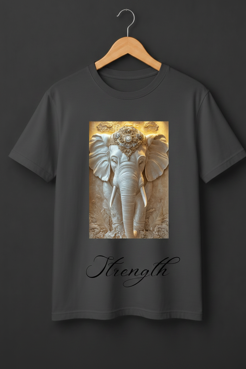 Strength Elephant Graphic T-Shirt