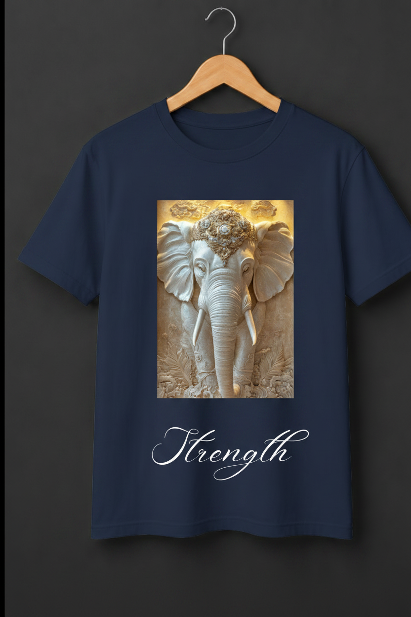 Strength Elephant Graphic T-Shirt
