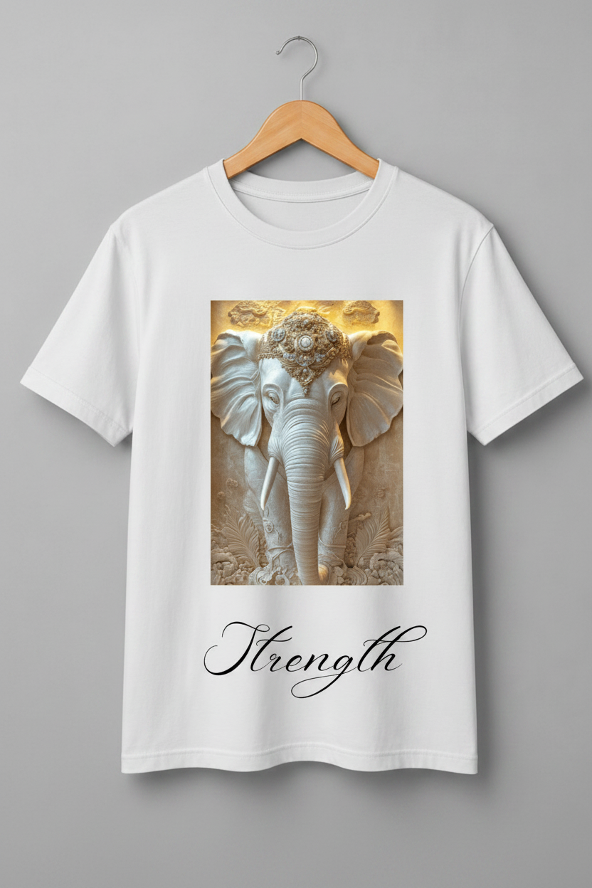 Strength Elephant Graphic T-Shirt