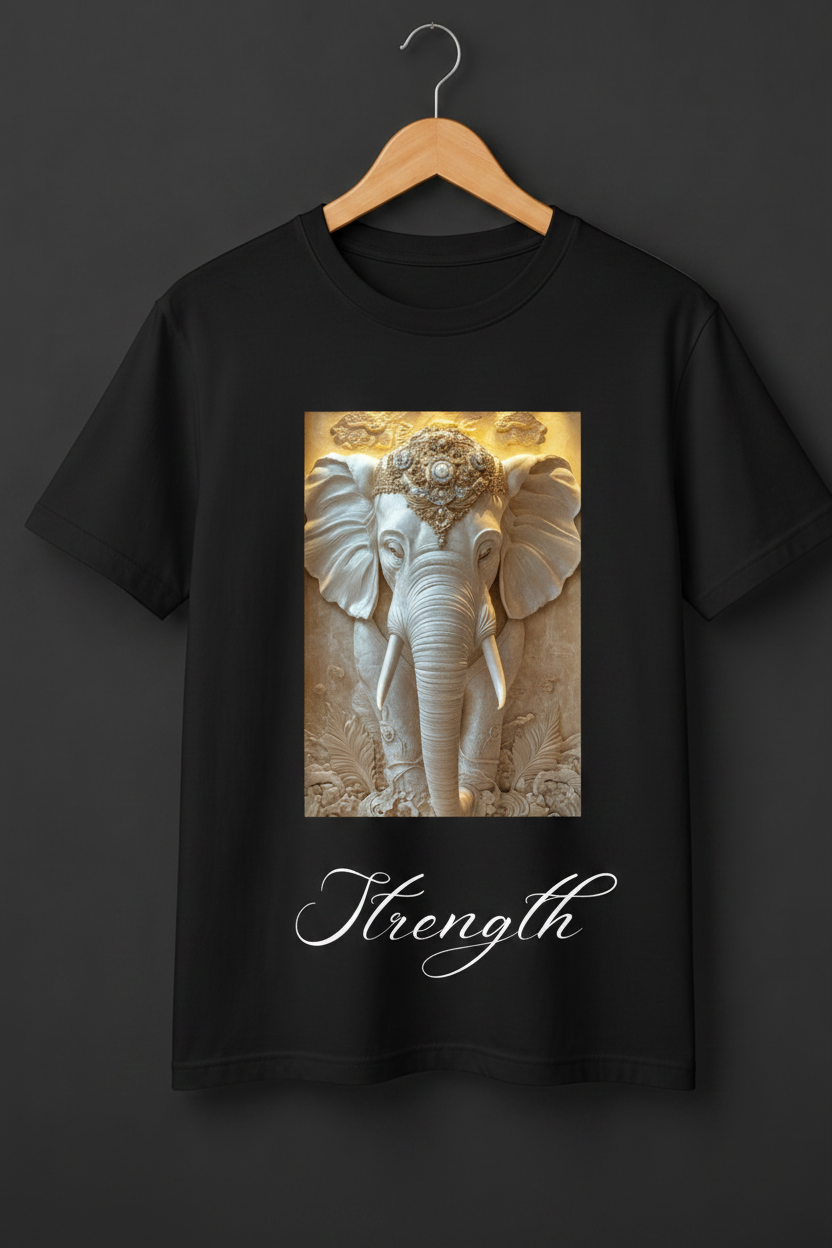 Strength Elephant Graphic T-Shirt