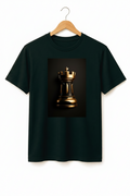 The Rook — Golden Chess Piece 3D Art Premium Black T-Shirt