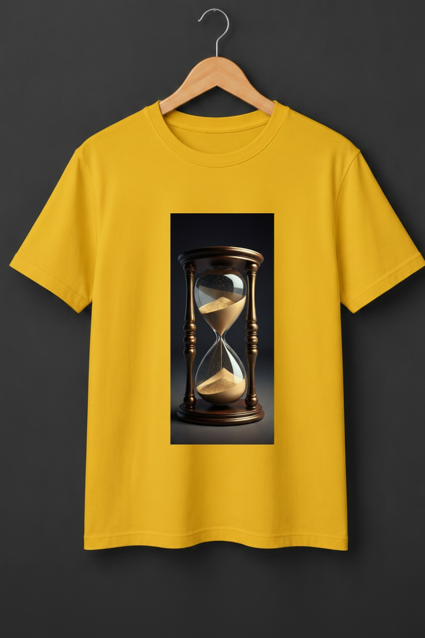 Timeless — Vintage Hourglass 3D Art Premium Beige T-Shirt
