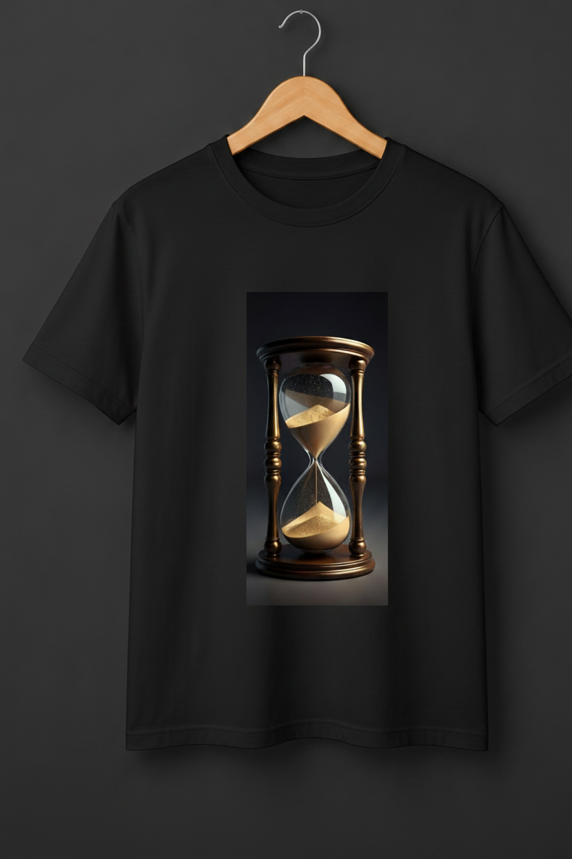 Timeless — Vintage Hourglass 3D Art Premium Beige T-Shirt