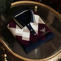 VARDHAN Heritage Argyle Premium Polo – Burgundy & Navy