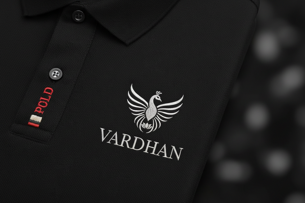 Vardhan Imperial Polo T-Shirt – Jet Black