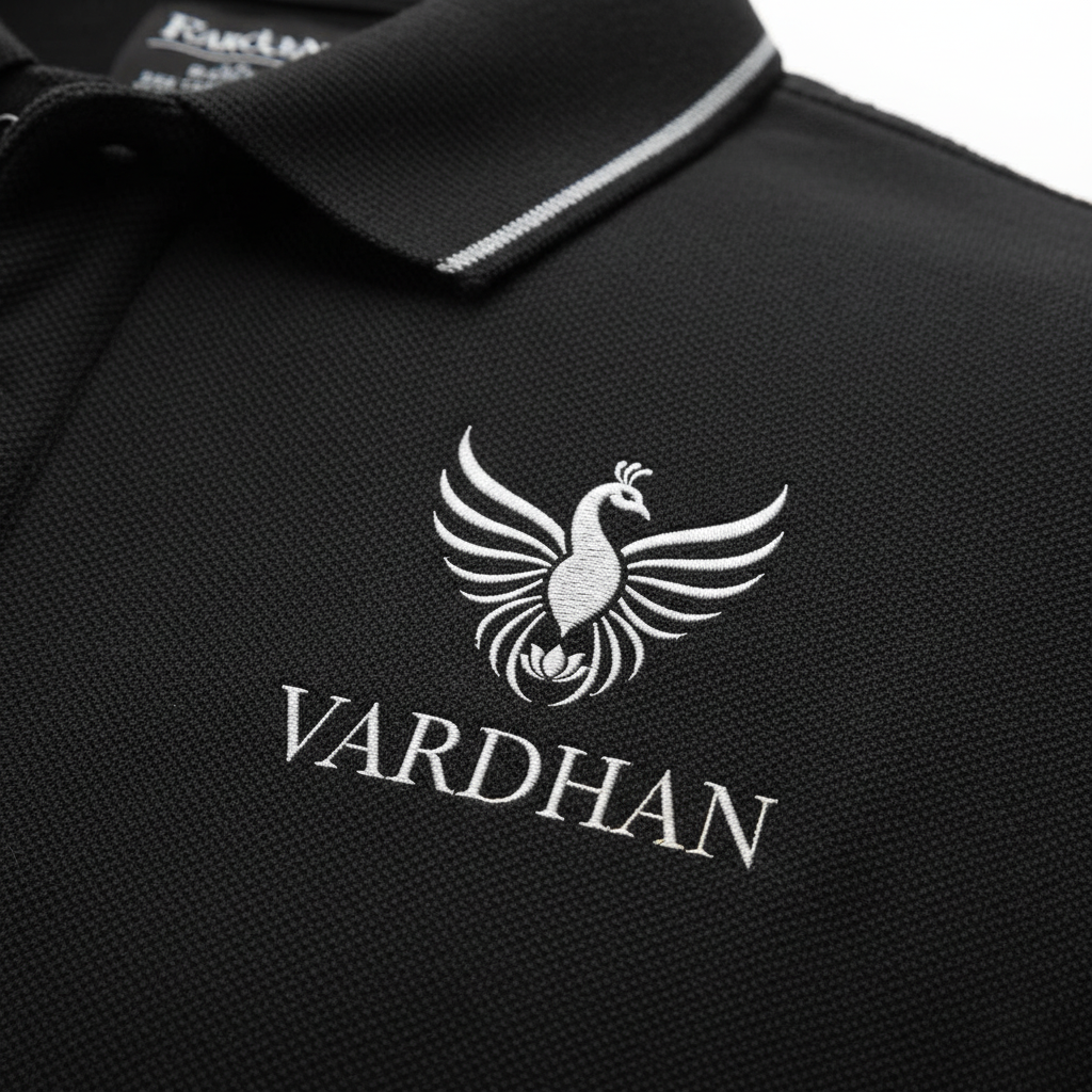 Vardhan Shadow Stripe Polo – Jet Black & Graphite