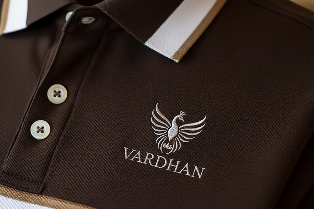 VARDHAN Cacao Gold Premium Polo – Dark Chocolate LUXURY