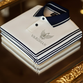 Vardhan Crown Polo T-Shirt – White Navy