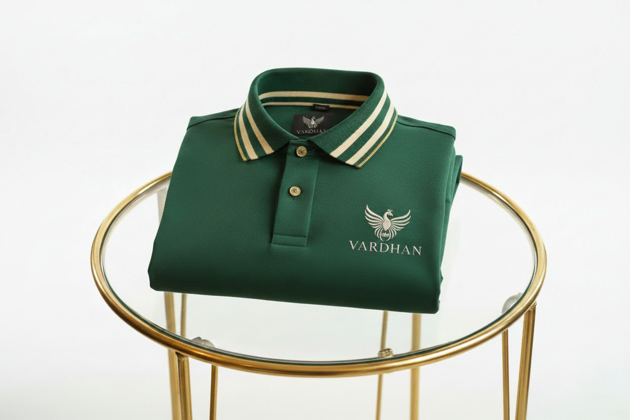 Vardhan Signature Polo T-Shirt – Forest Green
