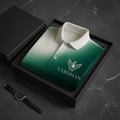 Vardhan Amalfi Polo — White to Teal Ombré Gradient | Women's